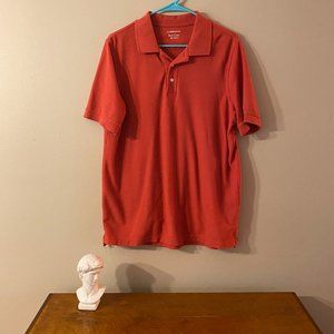 Croft & Borrow, Men's M, red polo, 60% cotton, 40% polyester